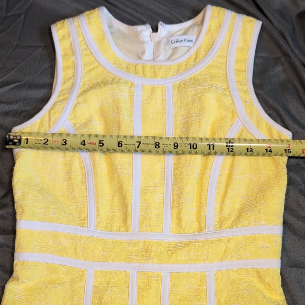 Calvin Klein Sunlit Yellow Textured Dress